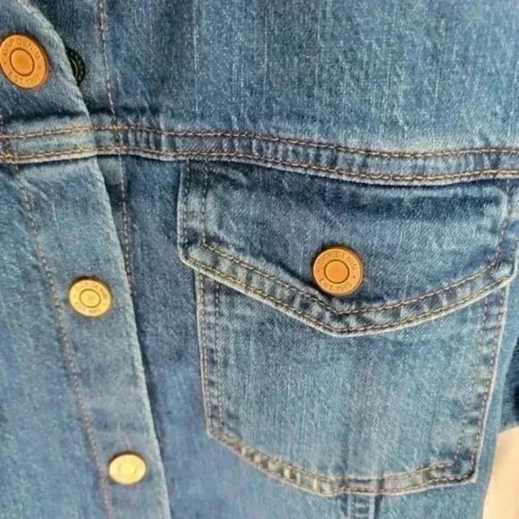 Women's Gap Tailored Denim jacket Dress long sleeve chunky blue cotton 1… - Picture 7 of 10